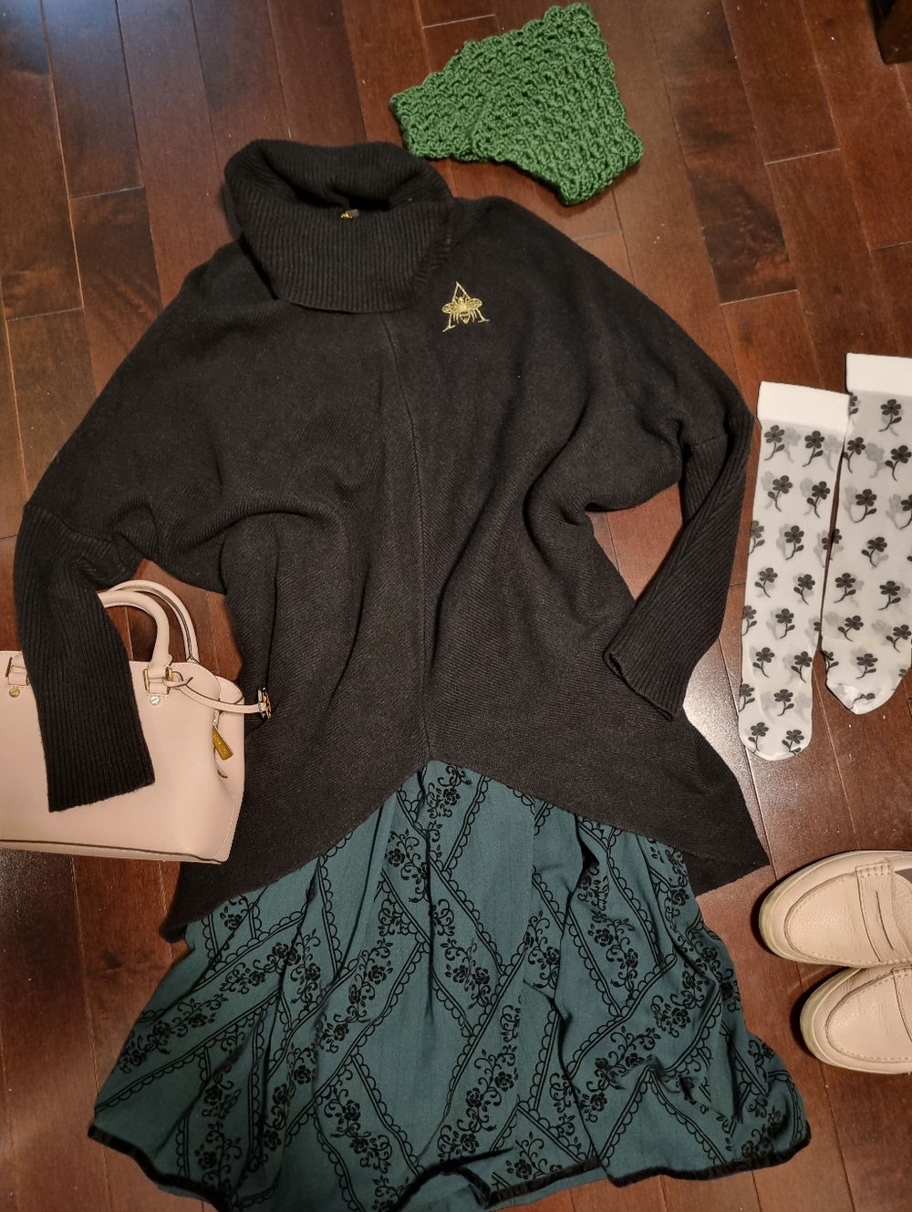 Apiologist | Long fit batwing cowl neck sweater